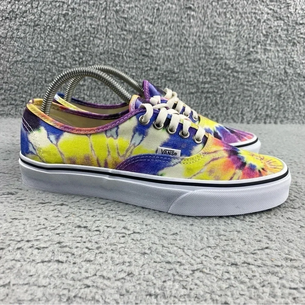 VANS SHOES Authentic Washed‎ Tie Dye True White Womens 9.5 Skate Mens 8 Lace Up - Picture 4 of 15
